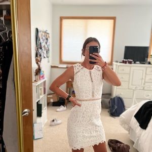 White Lulus Lace Dress